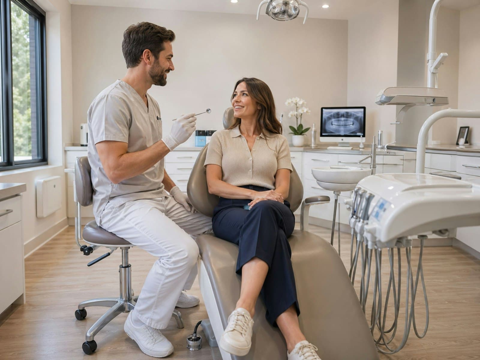 Dentist and patient at Northside Dental